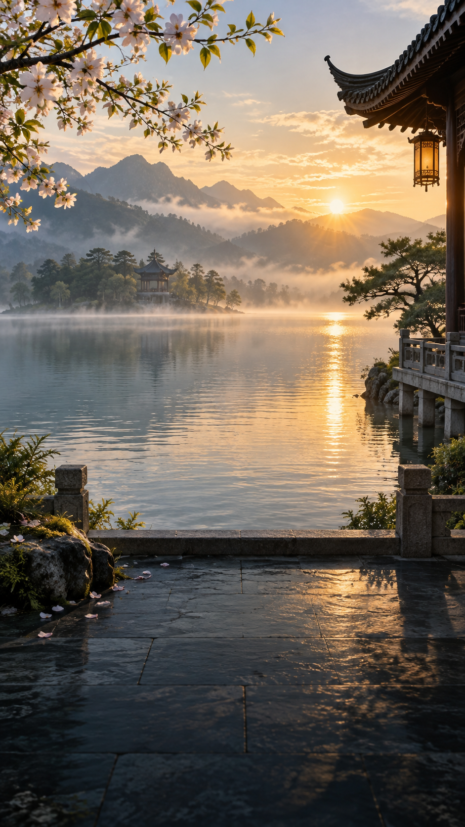 Sunrise lakeside